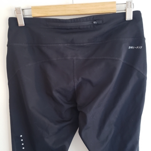 Nike Power Epic Run Compression Black Cropped Leggings Medium - Picture 8 of 12